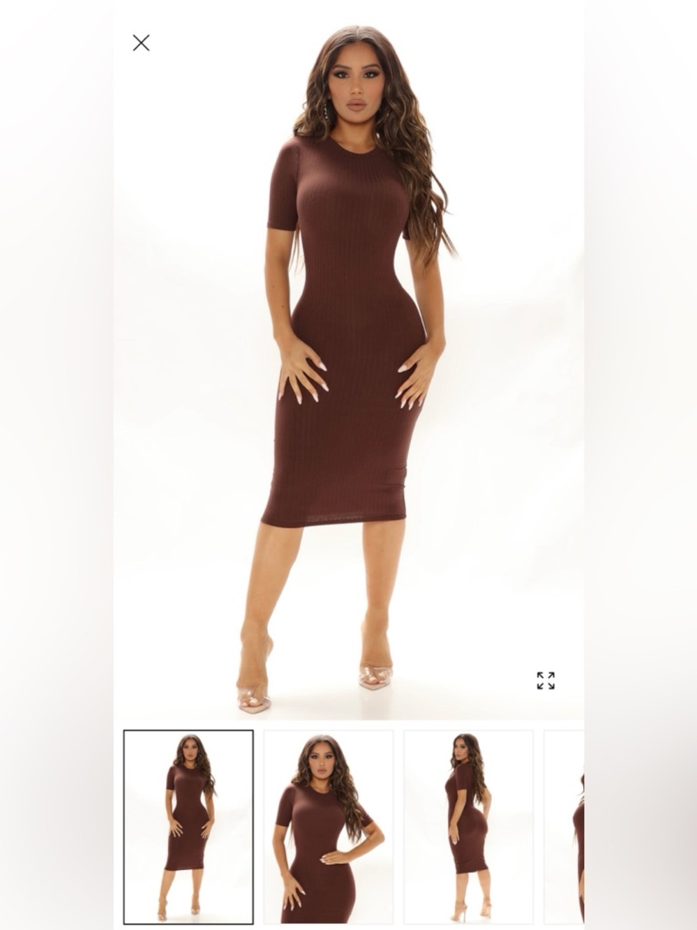 Fashion Nova Chocolate Midi Dress